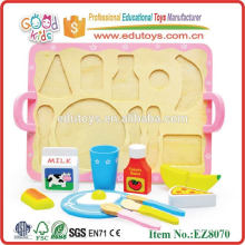 China Factory Wholesale Wooden Milk Set Pretend Play Toy